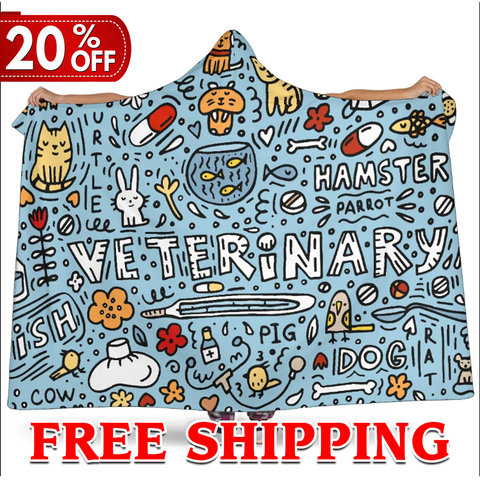 Image of Blue Veterinary Hooded Blanket