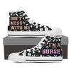 Don't Mess With A Nurse High Top Canvas Shoes -  High Top Canvas Shoes - EZ9 STORE