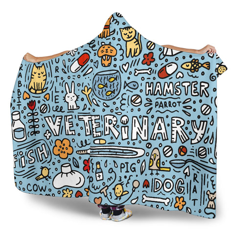 Image of Blue Veterinary Hooded Blanket