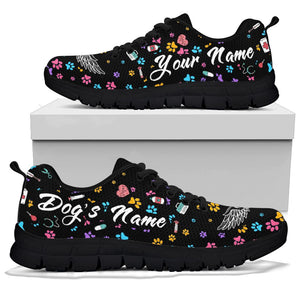 Nurse Dog Mom Dog Paw Personalized Sneakers