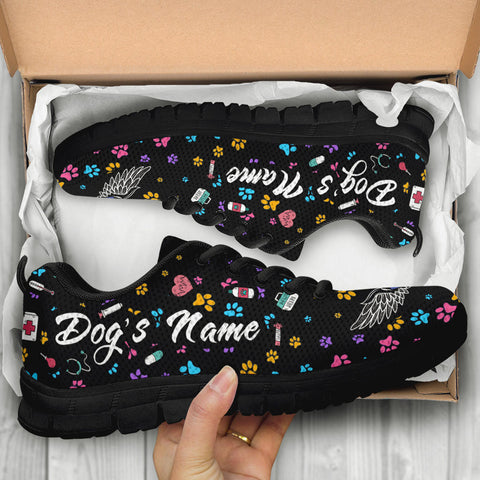 Image of Nurse Dog Mom Dog Paw Personalized Sneakers