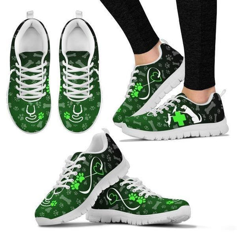 Image of Heart Of Veterinarian - Green Sneakers -  Sneakers - EZ9 STORE