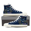 "I Love My Bicycle" High Top Canvas Shoes -  High Top Canvas Shoes - EZ9 STORE