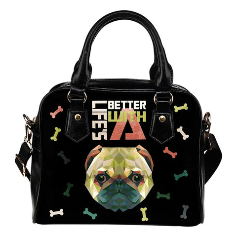 Image of Life's Better With A Pug Shoulder Bag -  Shoulder Bag - EZ9 STORE