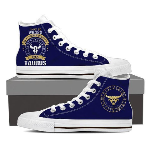 Image of Taurus - Women's High Top Shoes -  High Top Canvas Shoes - EZ9 STORE
