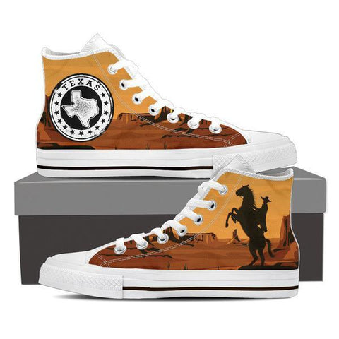 Image of Texas High Top Canvas Shoes -  High Top Canvas Shoes - EZ9 STORE