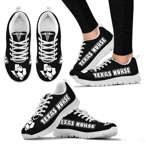 Image of Texas Nurse Black Sneakers - Sneakers - EZ9 STORE