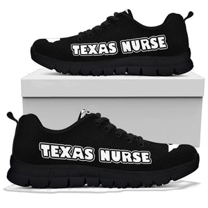 Texas Nurse Black Sneakers - Sneakers - EZ9 STORE