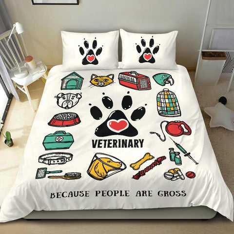 Image of Veterinary - Because People Are Gross Bedding Set - Bedding Set - EZ9 STORE